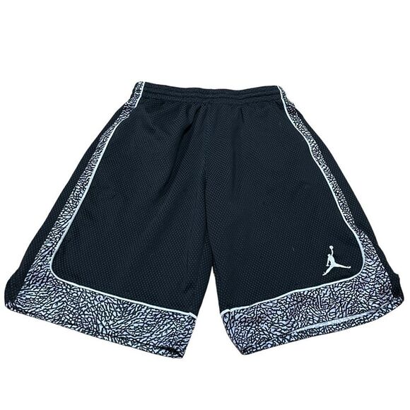 Jordan Black & Grey Patterned Athletic Shorts - Picture 1 of 4
